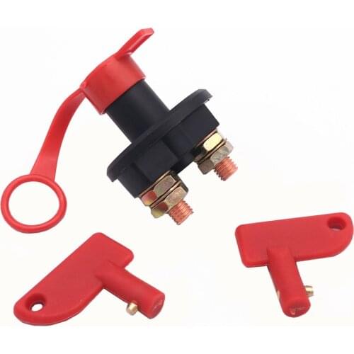 Car Battery Power Switch Disconnect Isolator Circuit Breaker Main Switch Kill Cut-off Switch Insulated Rotary Switch Key Truck
