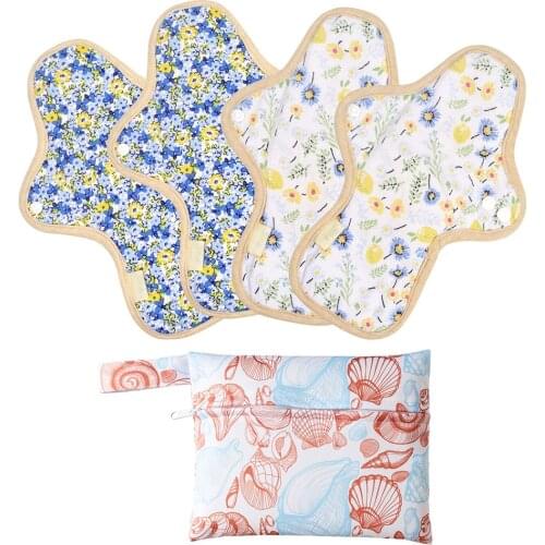 Reusable Menstrual Pads Organic Reusable Cotton Pads Panty Liner Menstrual Pads Sanitary Napkins Health Feminine Hygiene Product