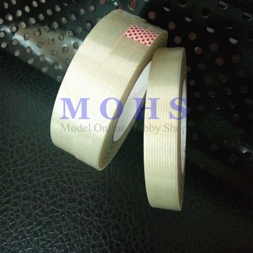 1/2/5pcs 50meter 1~5cm high adhesive hi-temp resist strong grib fiber fiber glass tape for electronics RC model DIY repair