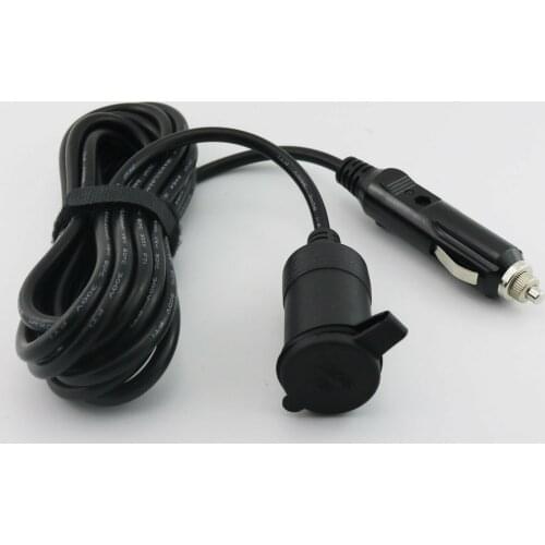 1x Car Cigarette Cigar Lighter Male to Female Extension Connector Cable Charger Socket 3.6M Waterproof Black/Red