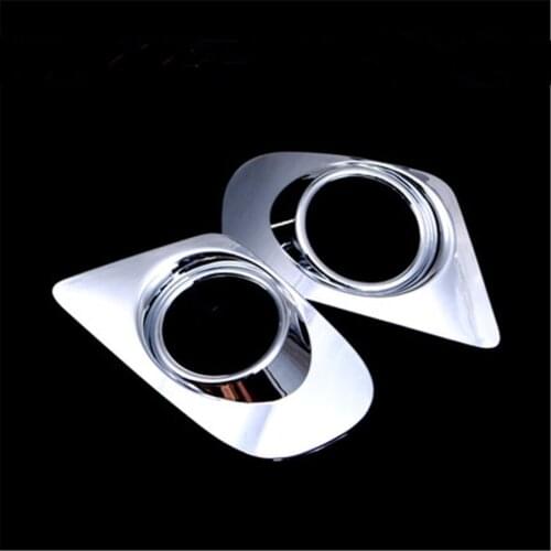 2pcs ABS For Fiat Freemont 2012 2013 2014 Car Front Fog Light Lamps Cover Bezels Styling Trim Frame Sticker Car-covers