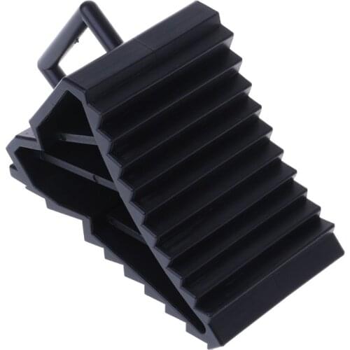 2 Pcs Antislip Vehicle Car Truck Wheel Tire Chock Stop Block Black