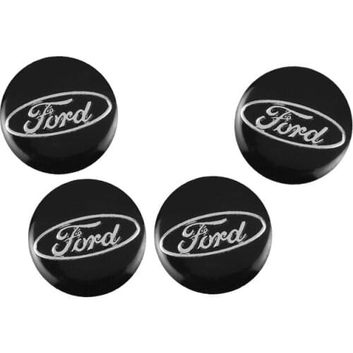 5pcs 14mm Aluminum Metal Car Emblem Key Stickers For Ford Kuga Mondeo Fiesta Escape Ecosport Focus Fusion Ranger Explorer