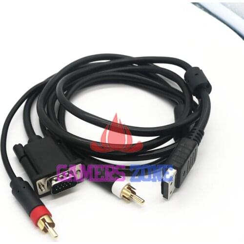 5PCS For SEGA Dreamcast DC VGA High Definition Cable RCA Sound Adapter HD box PAL NTSC