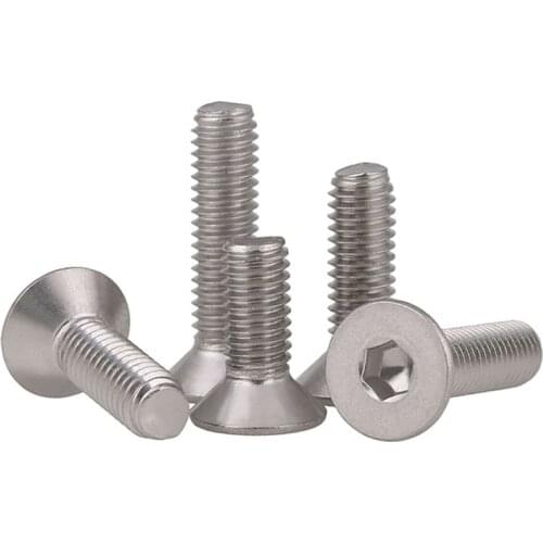 5pcs M8 M10 M12 Allen Screws Countersunk Hex Socket Bolts A2 Stainless Steel Fastener