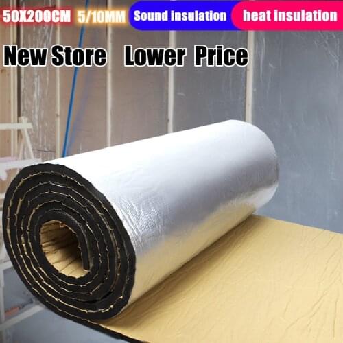 50x200cm 5/10mm Car Sound Deadener Mat Noise Bonnet Insulation Deadening Sound Proofing Deadening Cotton for Hood Engine Sticker