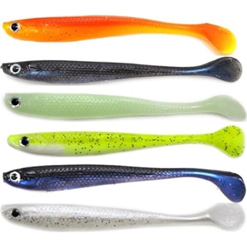 6pcs/lot 10cm 5.3g soft lures Easy Shiner Soft Wobblers Fishing Lure Silicone Double Swimbaits isca Artificial Carp Fishing
