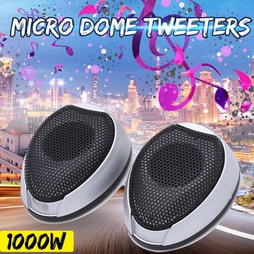 2 Pcs 12V 1000W Car Dome Tweeters Car Universally Audio Music Vehicle Speaker Automobile Horn Loudspeaker Stereo Treble Speakers