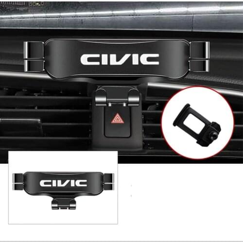 Car Mobile Phone Holder Mounts GPS Stand Gravity Navigation Bracket For Honda Civic 2016 2017 2018 2019 2020 2021 Accessories