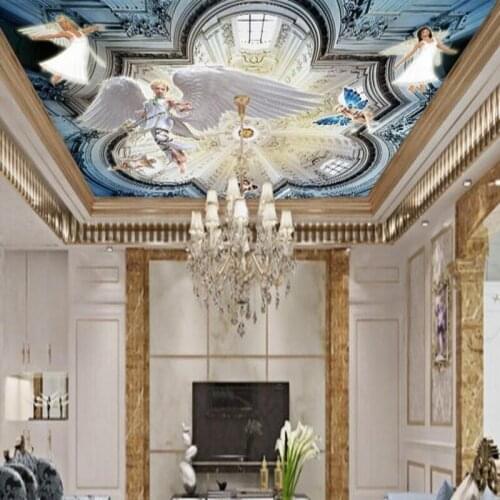 Beibehang Large custom 3D dream angel ceiling home
