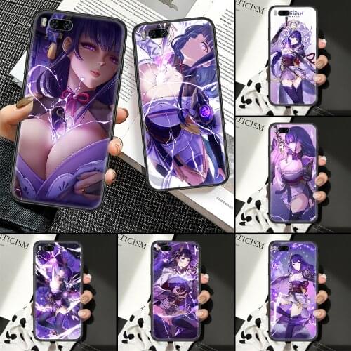 Genshin Impact baal Phone Case For Xiaomi Mi Note 8 9 10 11 9T 10T A3 Lite Pro Ultra black luxury coque fashion cover 3D