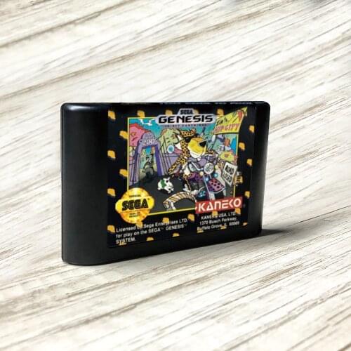 Chester Cheetah Too Cool to Fool - USA Label Flashkit MD Electroless Gold PCB Card for Sega Genesis Megadrive Video Game Console