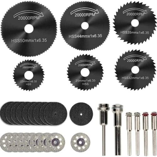 32pcs Circular Saw Blades Wood Cutting Disc Woodworking Diamond Metal Dremel Drill Rotary Cutting Tool Power Tools Accessories