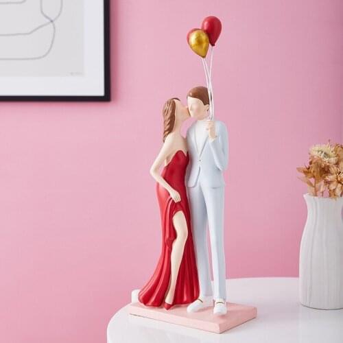 Home decor resin decoration Creative personality bedroom living room bookcase decoration nordic style romantic couple ornaments