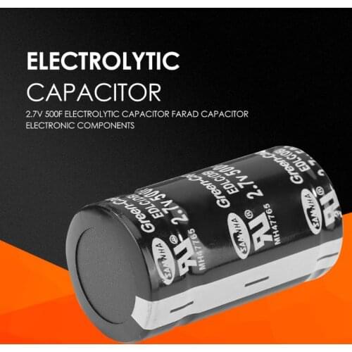 2.7V 500F Electrolytic Capacitor Metal Farad Capacitor Practical Electronic Components Automotive Circuit Essential Supplies