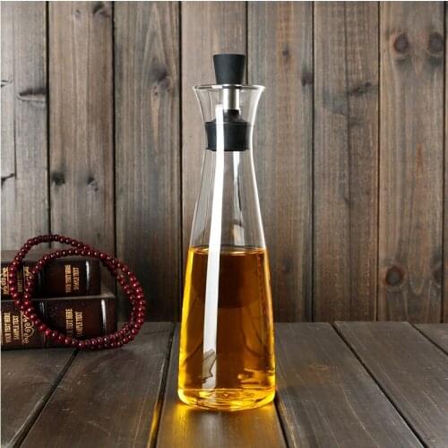 Sweet oil bottle small gooseberry bottle kitchen supplies glass leak-proof control oil tank 500ml soy oil bottle