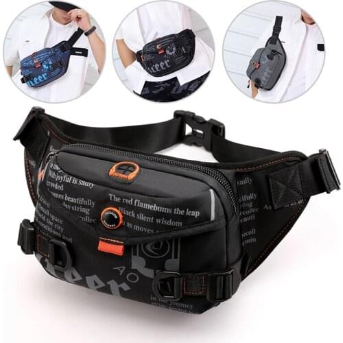 Camouflage Crossbody Bag Men Chest Bag Waist Pack Nylon Waterproof Belt Pack Male Phone Pouch Fanny Pack Men Waist Bags