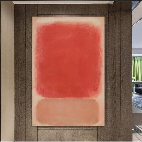 Rothko Red and Pink on Pink by Mark Rothko Classical Still Life Oil Painting Living Room Canvas Modern Pictures For Art No Frame