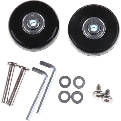 50x18mm Luggage Suitcase Wheels OD 50 1.97 Inch ID 6 W 18 Axles 35 Repair Set Replacement Luggage Wheels