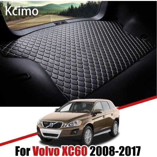 Kcimo Leather Car Trunk Mats for Volvo XC60 T5 T6 2008-2017 Rear Cargo Liner Boot Tray Pad Auto Carpet Floor Mat 2013 2014 2015