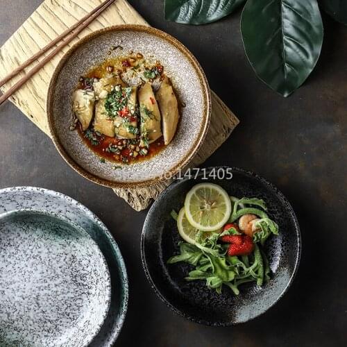 Creative Japanese-style Tableware Dish Ceramic SoupPlate Commercial Restaurant Chopped Pepper Fish Head Special Large Deep Plate