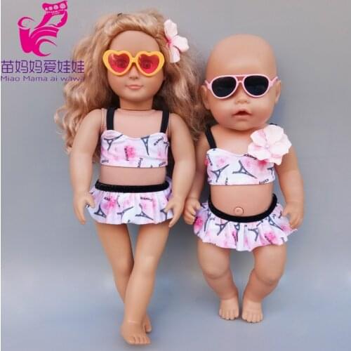 45 cm baby doll swimming clothes beach dress 18 inch american og girl doll summer bikini