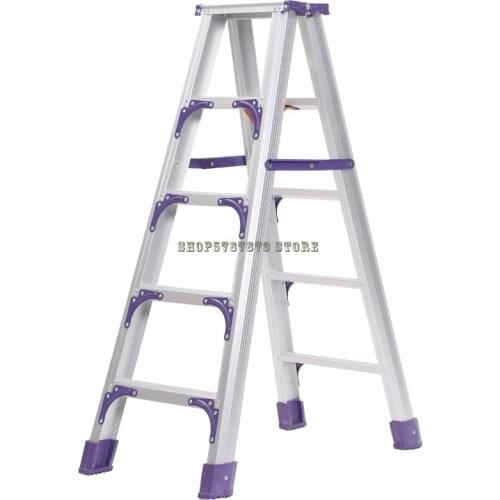 Aluminum Alloy Thickened Miter Ladder Household Folding Ladder Indoor Climbing Small Ladder Loft Climbing Bench Four Step Ladder