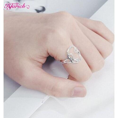 Fashion Contracted Face Contour Design Abstract Smiling Face Geometric Fun Creative Ring Female Face Shape Unique Jewelry