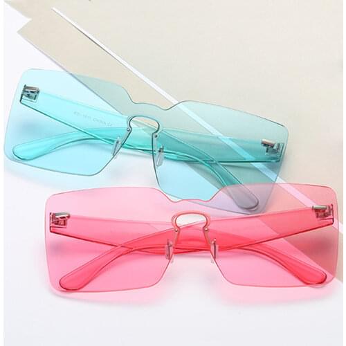 FOENIXSONG Square Sunglasses for Women Men Rimless Eyewear Brand New Designer Female Sun Glasses UV400 de sol