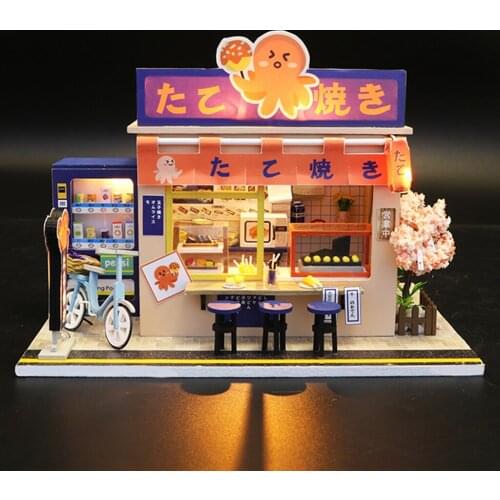 Handicraft Mini Dollhouse Kit Creative Room No Dust Cover For Kids Birthday Gift