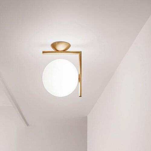 Nordic LOFT industrial wind American personality LED bedroom living room aisle balcony study iron ceiling light