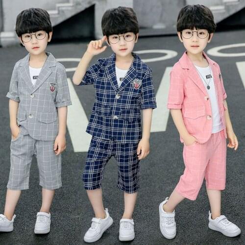 Fashion Korea Style Baby Boy Clothes High Quality Children Summer t shirt +Shorts 2Pcs/Set Kids Boys Clothing Sets 2 Pieces