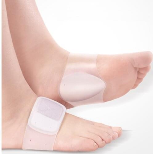 Silicone Gel Foot Arch Support Magic tape Sticker Feet Pain Relief Insole Pad Cushion