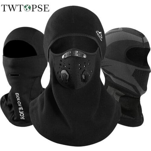 TWTOPSE Winter Warm Riding Cap Cycling Running Skiing Motocycle Bike Bicycle Hat Mask Windproof Fleece Riding Helmet Scarf Caps