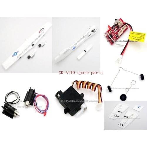 Wltoys XK A110 MQ-9 RC plane Spare part Wing group / fuselage set / receiver / motor / servo / blades / landing gear / flat tail