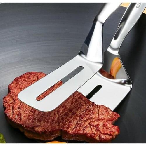 Fried Steak Shovel Fried Fish Shovel Clamp BBQ Bread Utensil Barbecue Tong Kitchen Bread Meat Clamp Stainless Steel Steak Clip