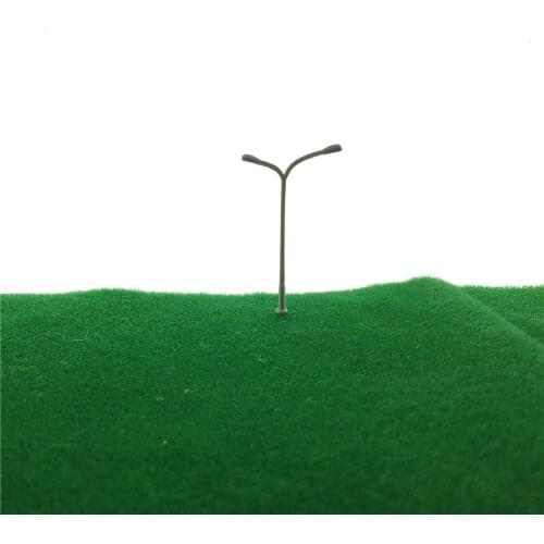 100pcs 1:500 Scale Model DoubleStreet Light Layout Toy Railway Side Lamp Post White Architectural Model Landscape Materials Kits