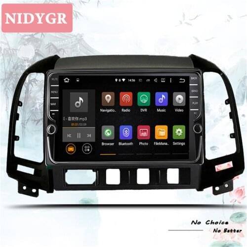 1280*720 Octa Core 4G Android 10.0 2din Car Radio DVD GPS For Hyundai Santa Fe 2006-2012 Headunit Radio Cessette recorder 4 Hole