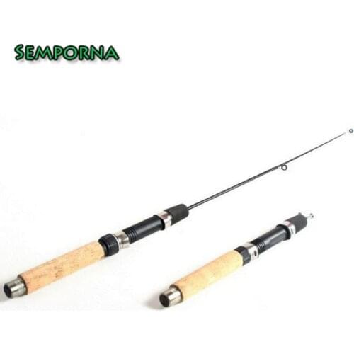 2 section ice fishing rod Mini Portable Ice 50cm short winter fishing rod pole