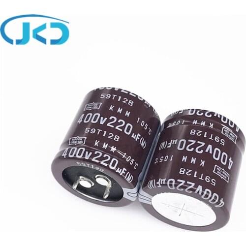 2pcs Original 220uF 400V NCC KMM Series 30*30mm Long Life 400V220uF Aluminum Electrolytic capacitor NIPPON CHEMI-CON