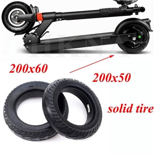 200x60 Electric Scooter Solid Tire Explosion Proof 8-inch Non Pneumatic Tyre 200x50 Hollow Puncture Proof Tire