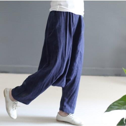 2018 New thin Tencel linen pants female pants Womens Clothing Linen Capris Pants 17392-27