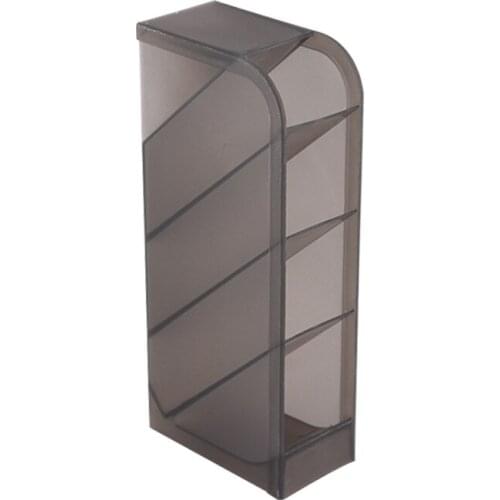 3247 desktop storage box transparent pen holder frosted inclined plug-in multi-functional stationery container makeup brush lips