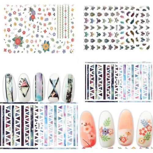3D Nail Applique Patterned Nail Back Glue Sticker Designs Hot Stamping Nail Art Role Ofing Is Tasted Transfer Decals Tattoos