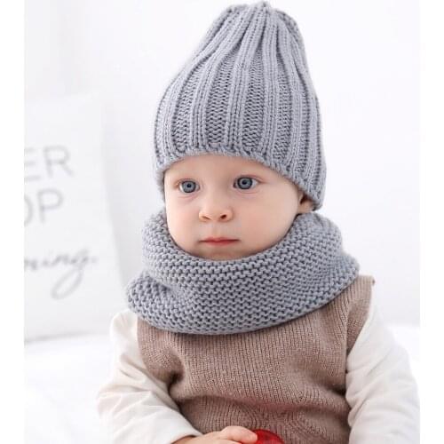5 Set/lot Wholesale 2021 New Baby European And American Autumn Winter Mother And child Wool Ball Children Hat Dome Warm