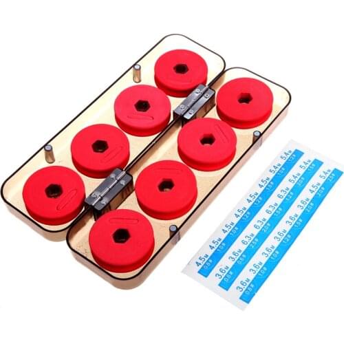 8/16Pcs Foam Winding Board Fishing Line Shaft Bobbin Spools Tackle Box Red Lines