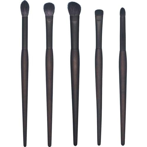A98 Professional Handmade Makeup Brush Set 5pcs Soft Saikoho Goat Hair Eye Shadow Blending Brush Ebony Make Up Brushes Kit