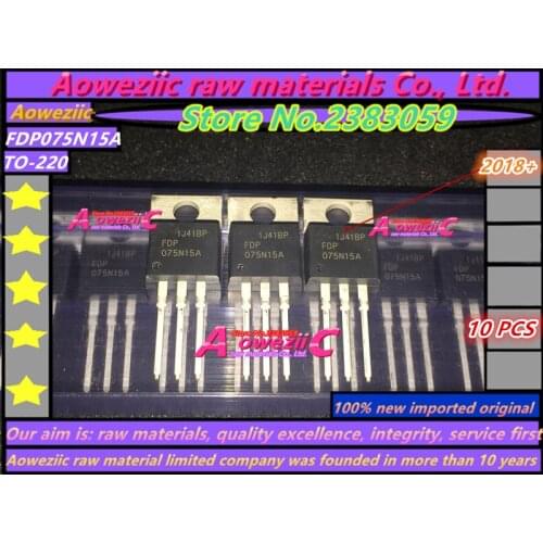 Aoweziic 2018+ 100% new imported original FDP075N15A 075N15A TO-220 MOSFET 130A 150V