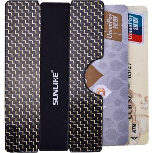 Hot-Selling Styles In 2021 Mens Carbon Fiber Credit Card Holder Wallet Anti-Theft Business Accessories