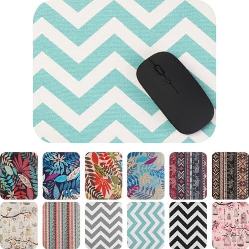 2020 New Creative Ethnic Style Mouse Pad Durable Canvas Mice Pad Computer Accessory Desk Cushion Water Coaster Table Decoration